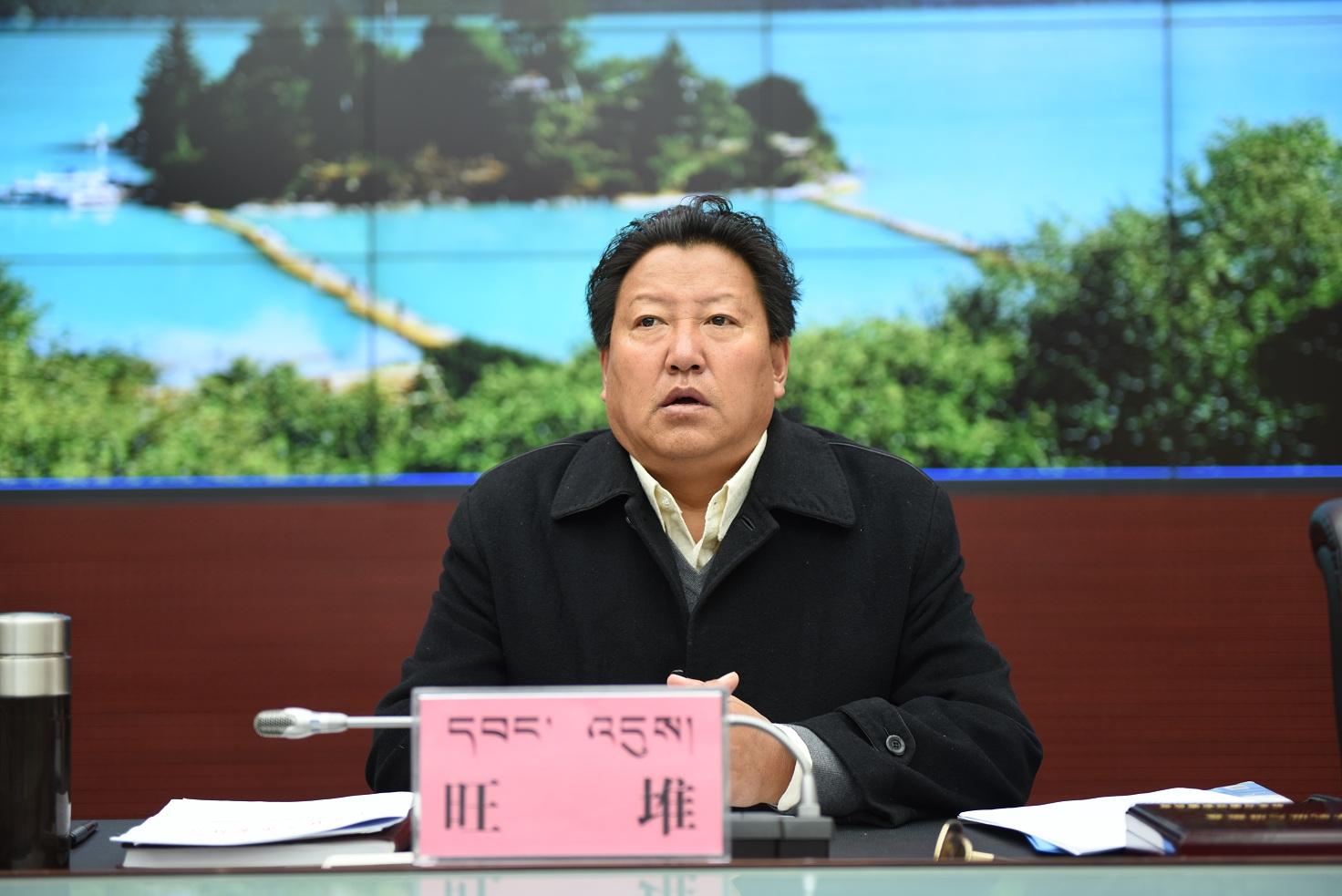 圖為：市委副書記、市長旺堆出席會議并作重要講話.JPG