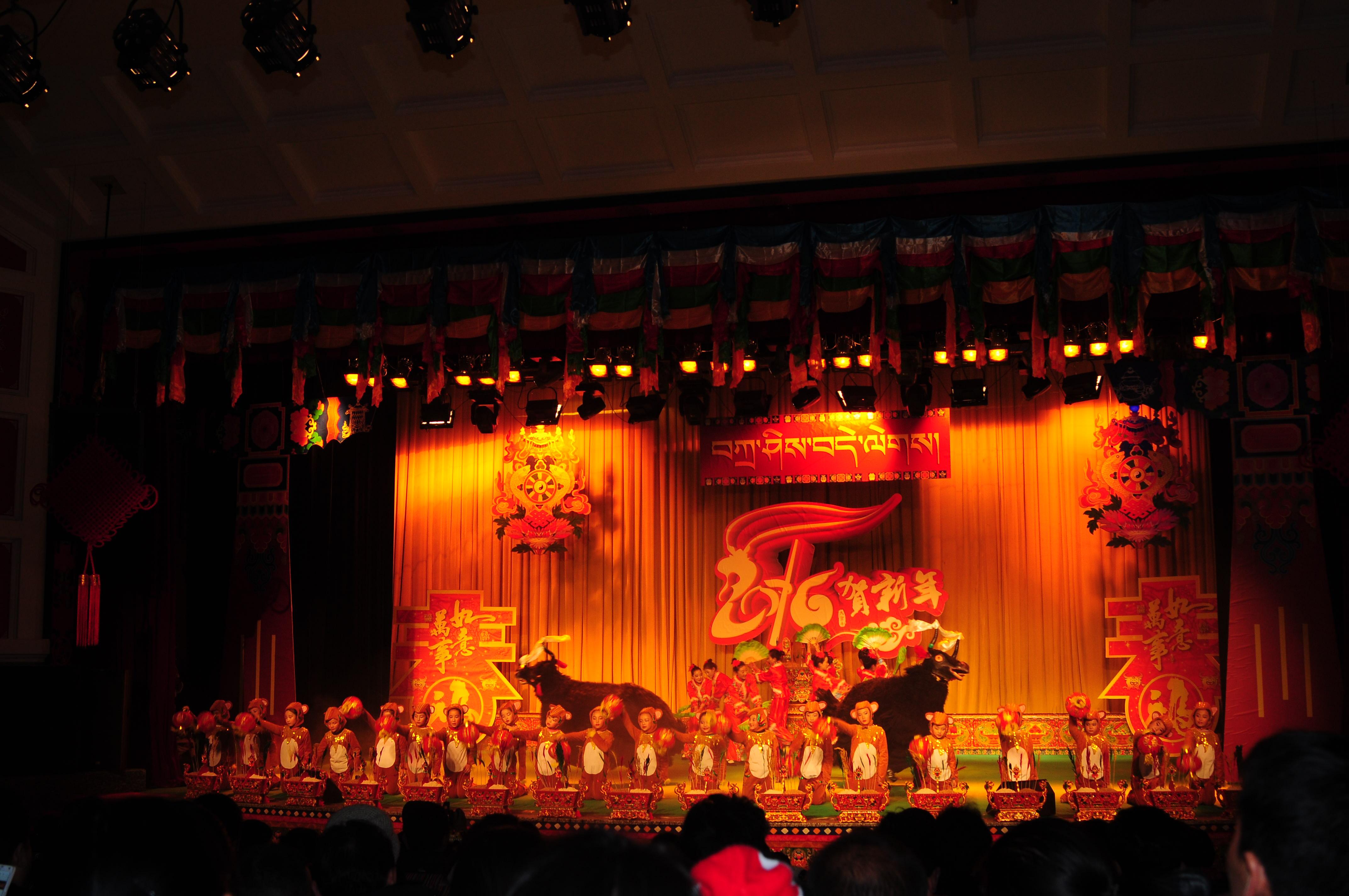 在開場(chǎng)舞《幸福中國(guó)年》中，2016年春節(jié)藏歷新年晚會(huì)正式開始。.JPG