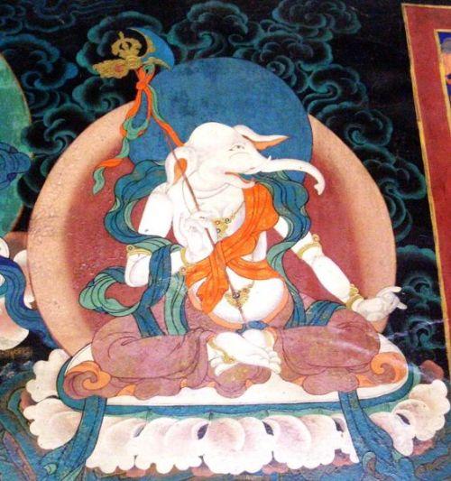白居塔壁畫(huà)：白色象鼻天