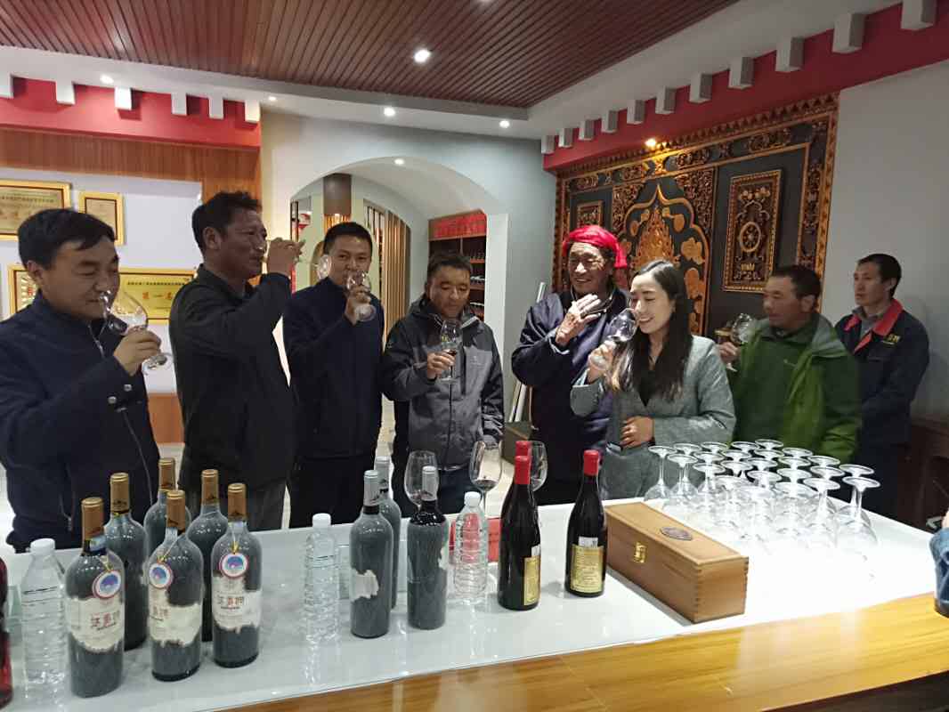 學(xué)習(xí)考察組在昌都市芒康縣納西鄉(xiāng)達(dá)美擁葡萄酒廠(chǎng)展覽館參觀(guān)學(xué)習(xí)。.jpg